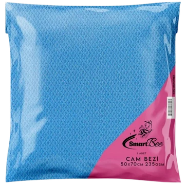 Gyémántmintás Mikroszálas Üvegtörlő Kendő - 235 gr/m2 50x70cm KÉK OVERLOCK