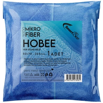 HOBEE 265 gr/m2  Kék Mikroszálas padló tisztító kendő 55x65cm OVERLOCK