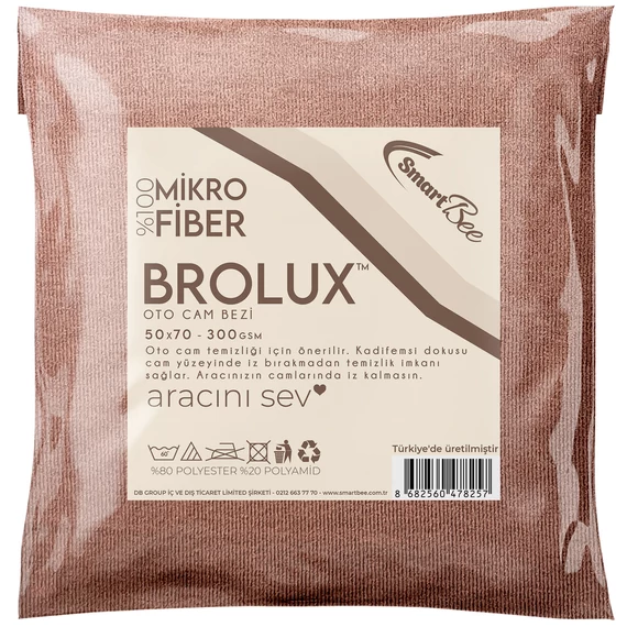 BROLUX - 300 gr/m2 Vastag mikroszálas szélvédőtörlő kendő 50 x 70 cm OVERLOCK