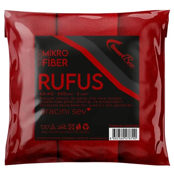 RUFUS - 320 gr/m2 3db-os Mikroszálas Fényesítő Kendő 40 x 40 cm ULTRASONIK